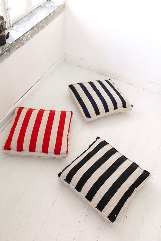 Striped Floor Cushion Covers