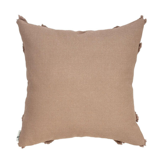 bohemian decorative pillow cover in brown, back side cotton pillow cover