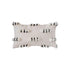 Ecru rectangle decorative bohemian style pillow cover with embroidered cotton fringes 