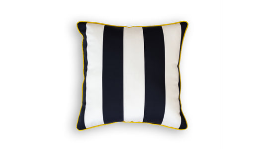 Square Eclectic pillow cover with black and white stripes 