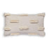 White and ecru Bohemian style decorative pillow cover with cotton stitching