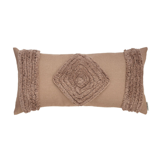 brown bohemian style pillow cover, cotton pillow in rectangle 30x60